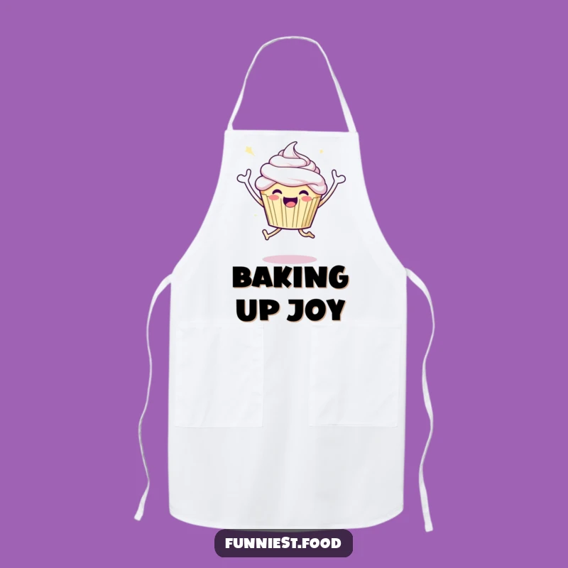 Funny Joyful Cupcake Apron Bake and Celebrate with Sweet Style