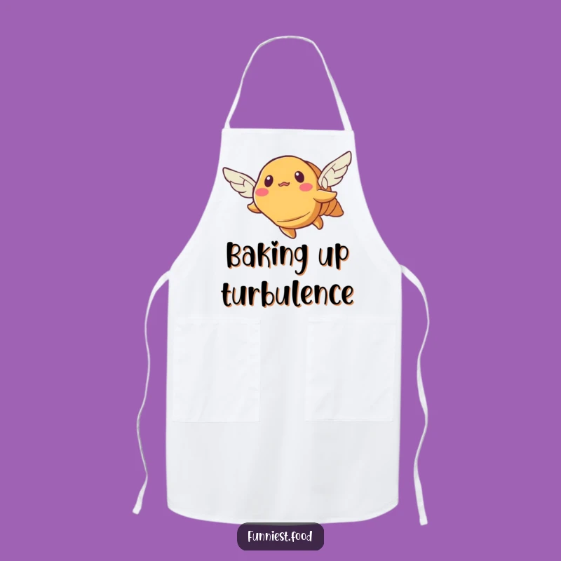 Funny Bewildered Croissant Apron: Cook Up Laughs with This Flying Pastry Design