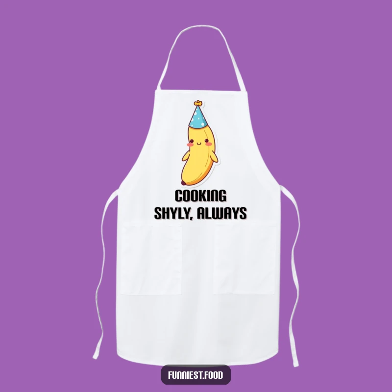 Funny Shy Banana Party Apron - Cook with Bashful Delight