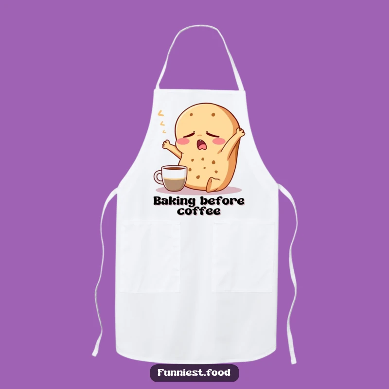 Funny Bagel Sleepy Coffee Apron: Morning Kitchen Style, Hilarious Accessory, Perfect Gift