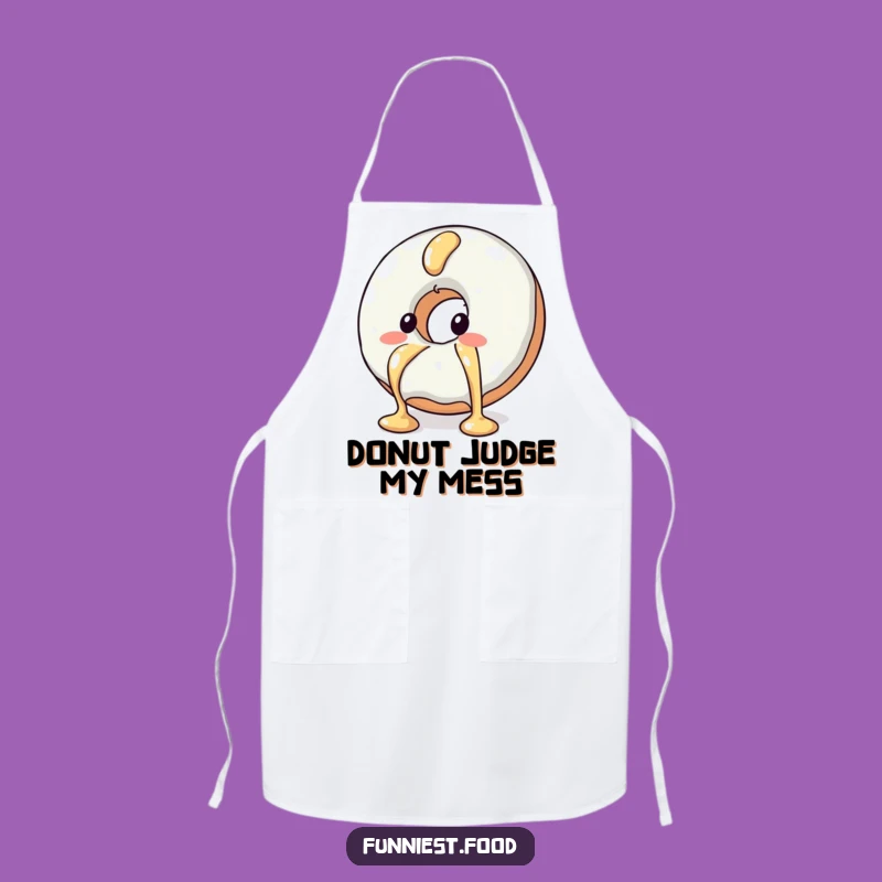 Funny Blushing Donut Apron Cook with Sweet Style and Humor