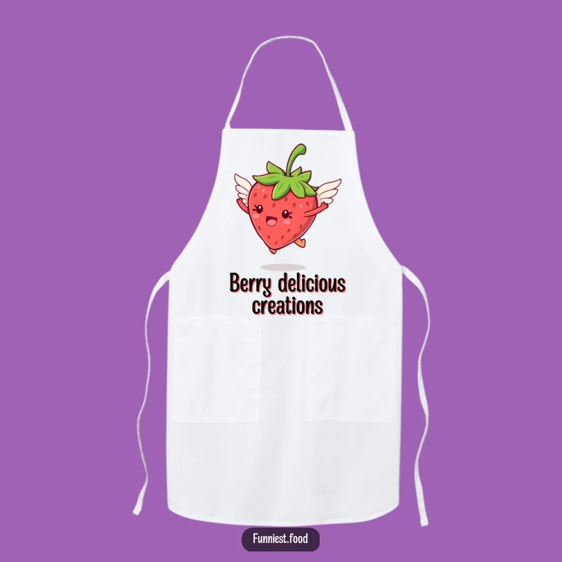 Funny Flying Strawberry Apron: Bake with Joy, A Delightful Funny Gift