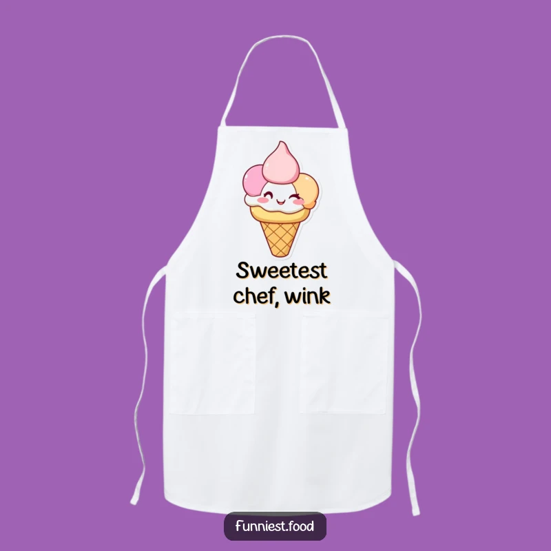 Funny Ice Cream Apron: Cook with Sweet Winking Fun, Perfect Funny Gift