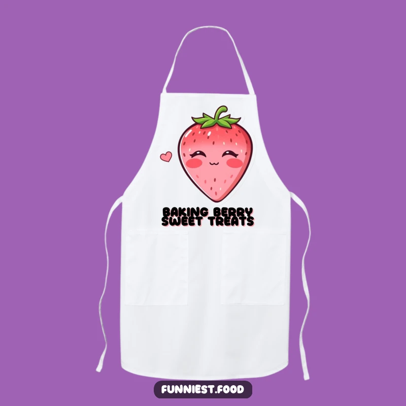 Funny Strawberry Kiss Apron: Cook with Sweetness and Hilarious Flair