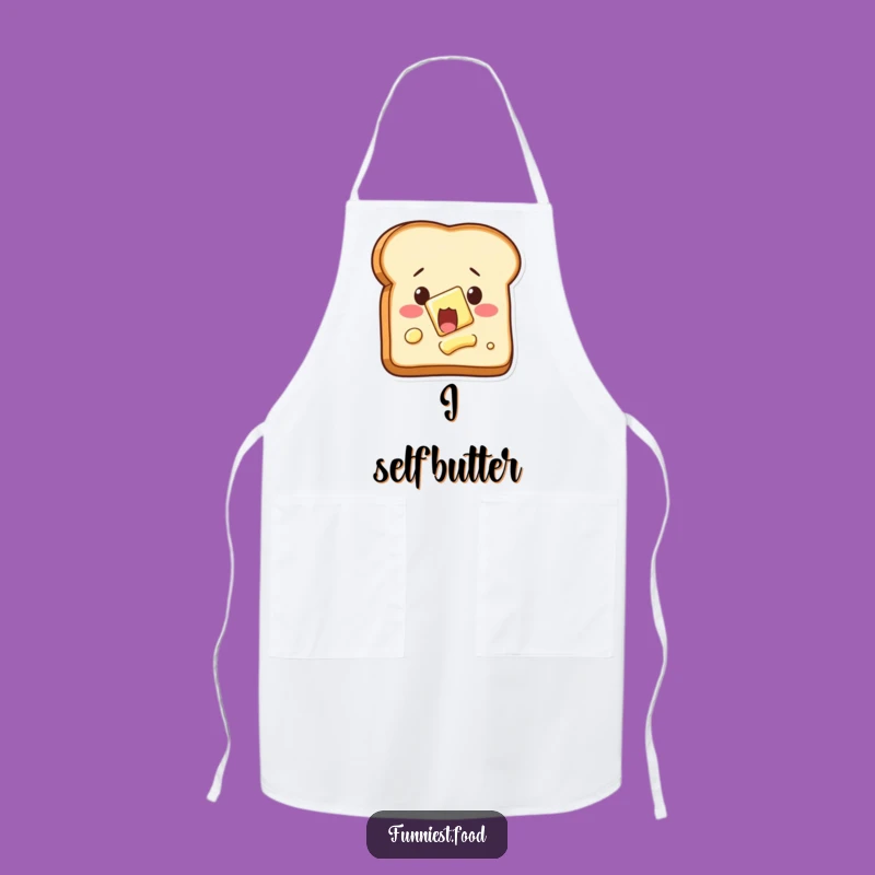 Funny Self-Butterin' Toast Apron: Cook with Shocking Breakfast Humor