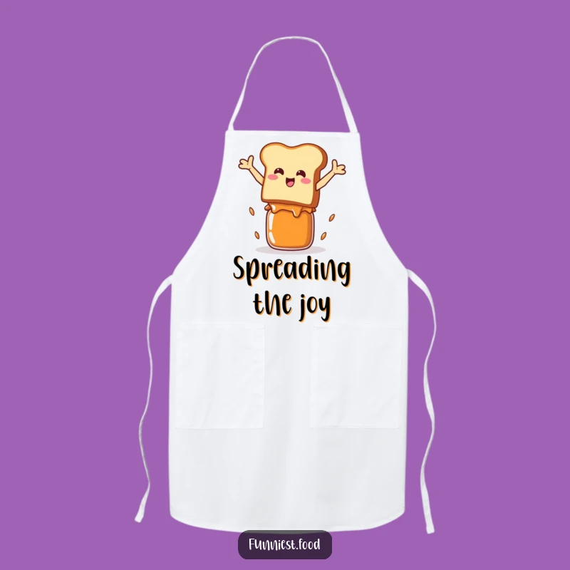 Funny Toast Leap Apron: Cook with Cheer in this Jam Jar Jumping Foodie Gear