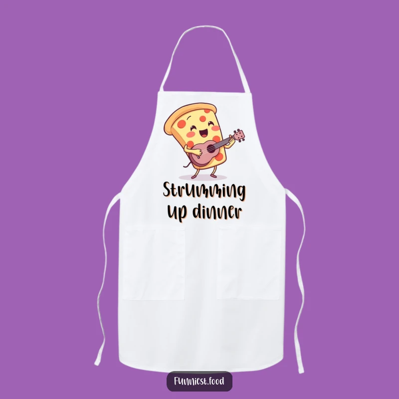 Funny Pizza Ukulele Apron: Cook with Musical Fun, Perfect Funny Gift