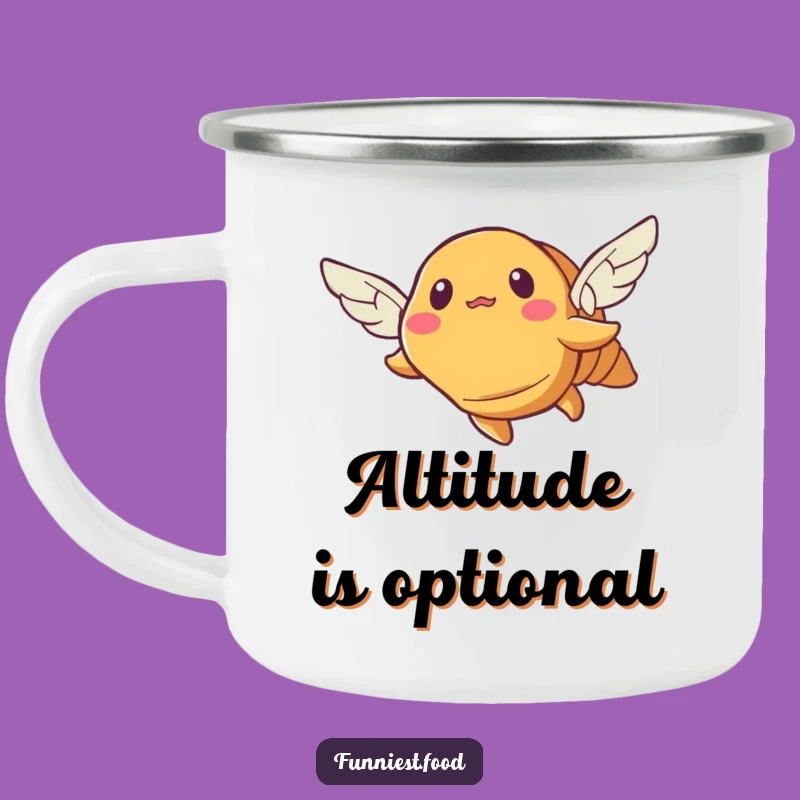 Funny Bewildered Croissant Camping Mug: Adventure Fuel with a Pastry Pal