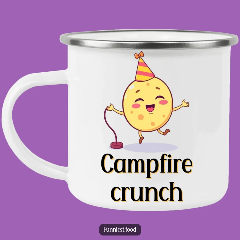 Durable Funny Chip Jump Rope Camping Mug: Adventure Fuelled by Hilarious Snacks