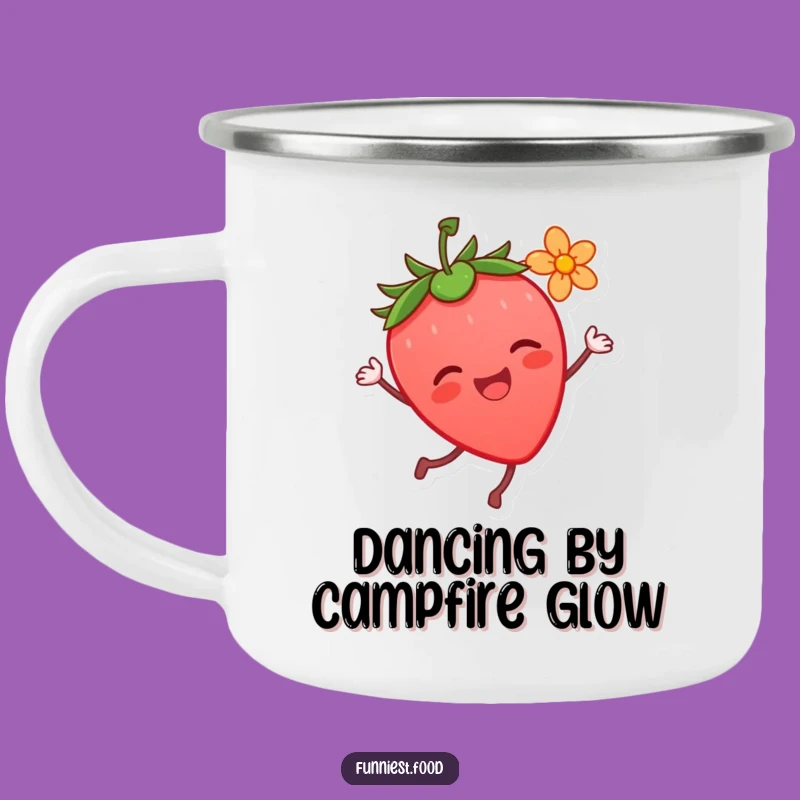 Funny Strawberry Dance Camping Mug: Outdoor Joy, A Whimsical Gift