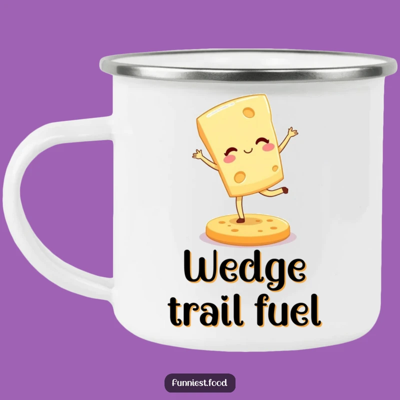 Funny Cheese Pirouette Camping Mug: Whimsical Sips Outdoors