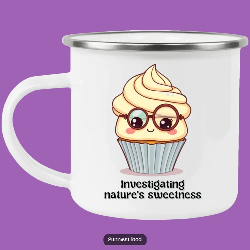 Funny Cupcake Monocle Camping Mug: Inquisitive Sips, A Sophisticated Gift