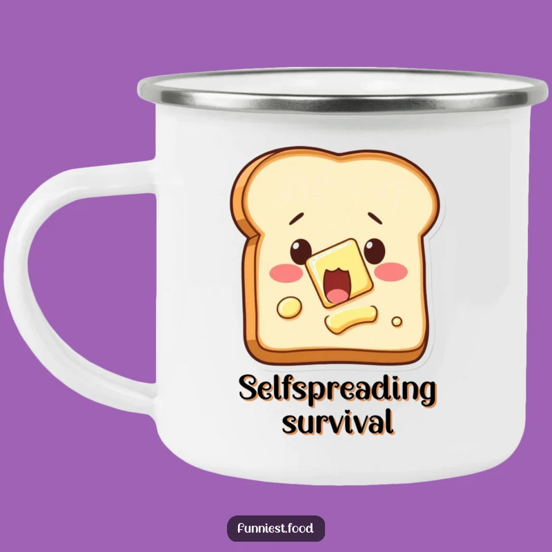 Funny Shocked Toast Camping Mug: Breakfast Fuel with a Hilarious Twist