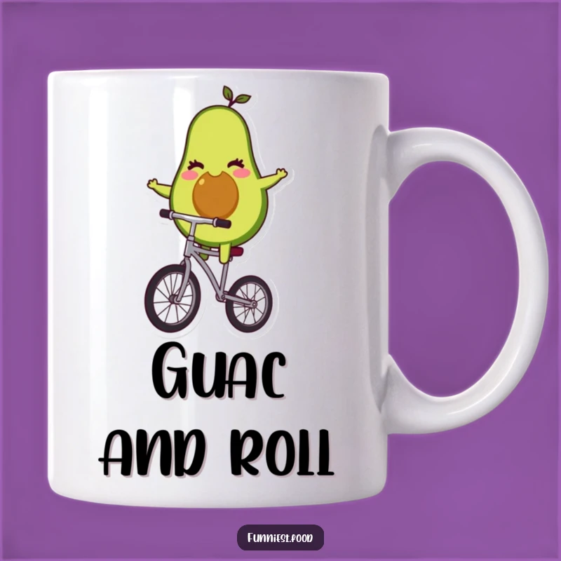 Funny Avocado Unicyclist Mug: A Hilarious Gift for Healthy Foodies and Daredevils