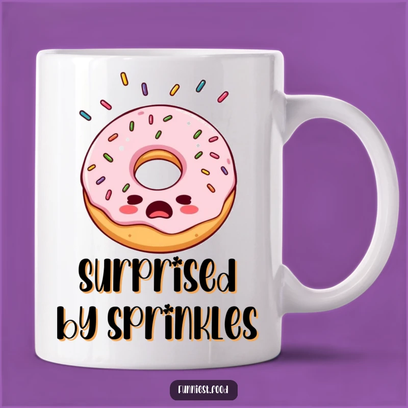 Funny Bewildered Donut Mug - Hilarious Treat Gift for Sweet Chaos Lovers