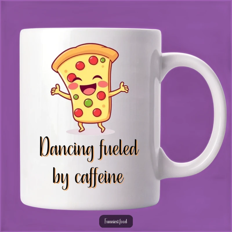 Funny Pizza Dance Mug: Laughing Slice Grooves, Hilarious Gift!