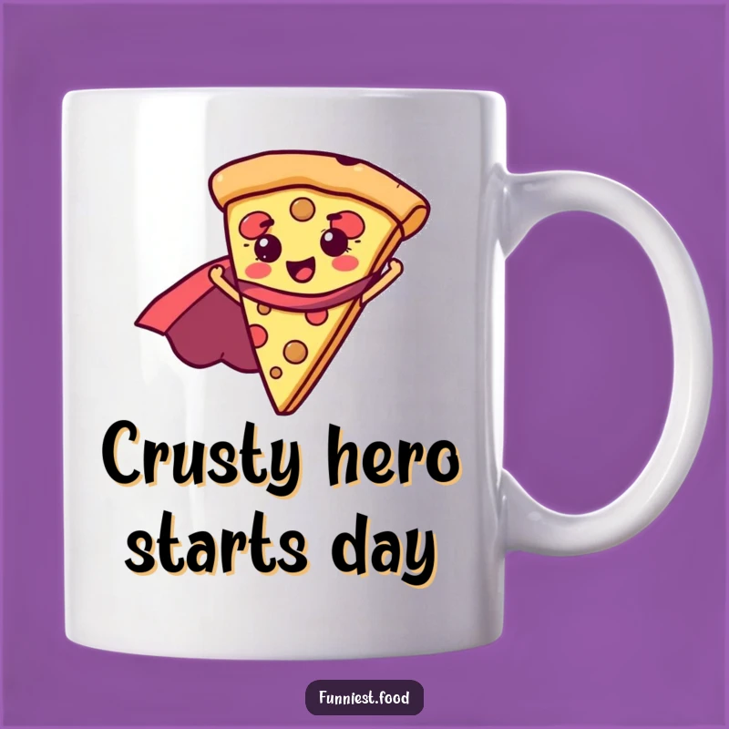 Funny Superhero Pizza Mug - A Joyful Slice of Humor Gift