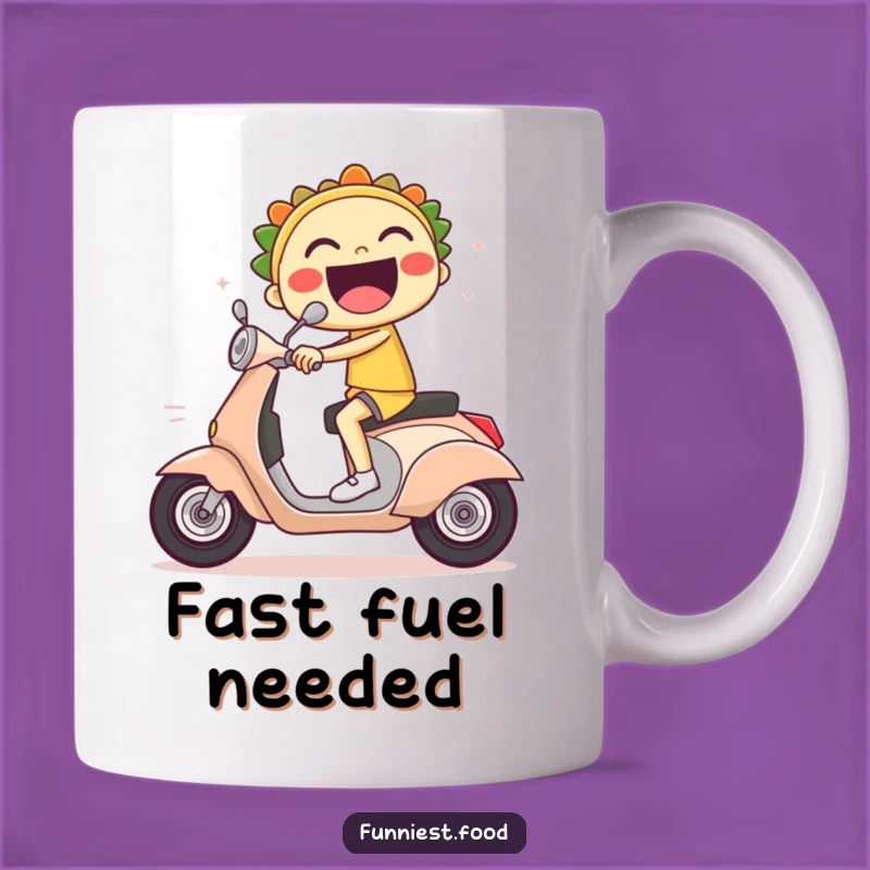 Funny Taco Scooter Mug: A Hilarious Gift for Fast Food Lovers on the Go!
