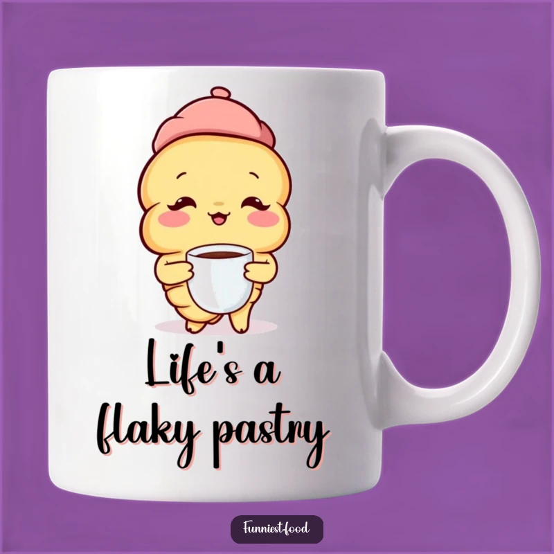 Funny Croissant Beret Coffee Mug: A Parisian Treat for Coffee Lovers, Perfect Funny Gift
