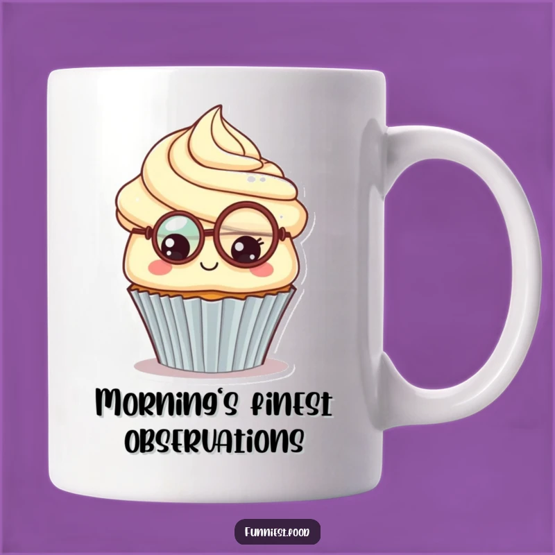 Funny Cupcake Monocle Mug: Inquisitive Treat, A Sophisticated Funny Gift