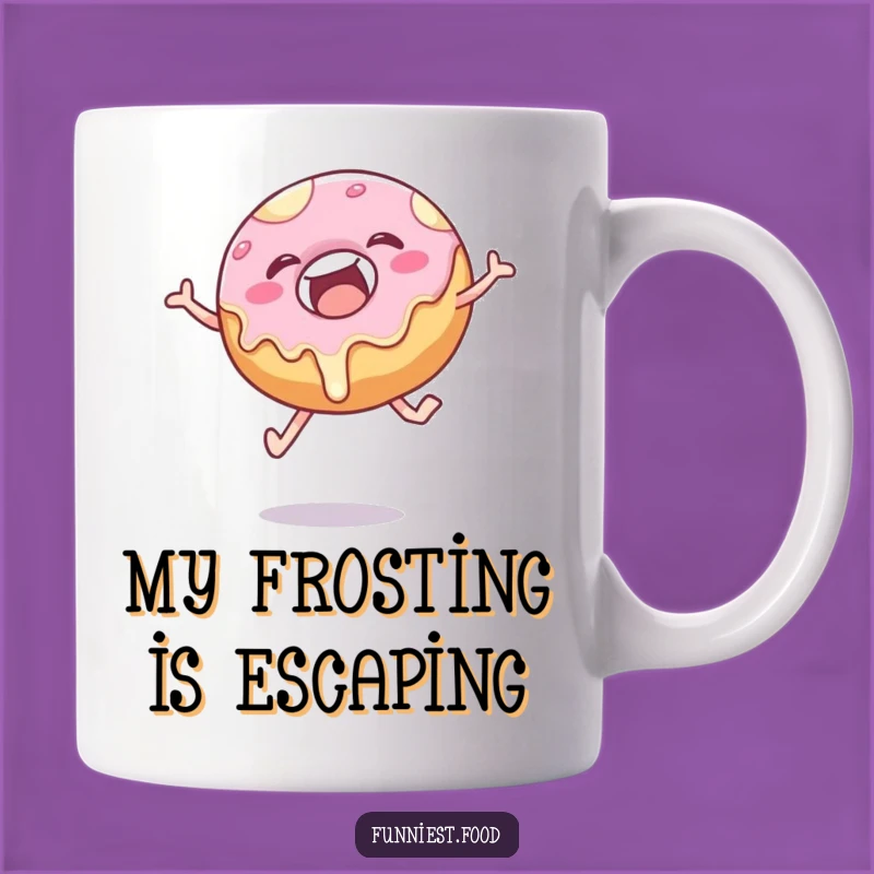 Funny Donut Leap Mug: A Delightful Pastry Gift for Joyful Mornings