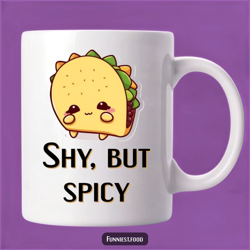 Funny Shy Taco Mug: Embrace Introvert Humor with this Bashful Mexican Delicacy