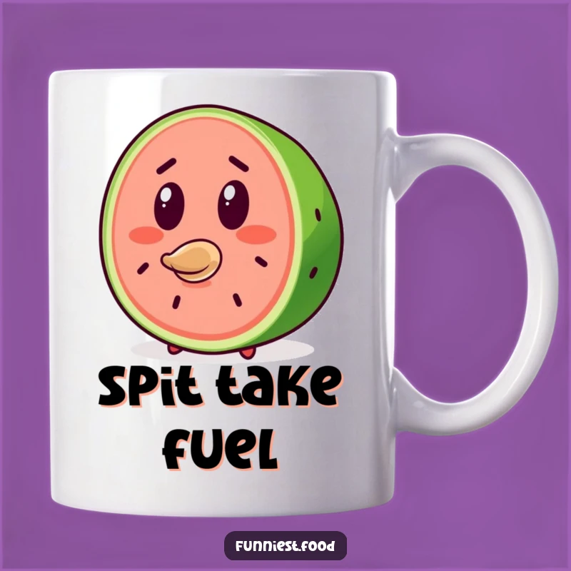 Funny Watermelon Mug: Surprised Slice with Flying Seed, Perfect Funny Gift