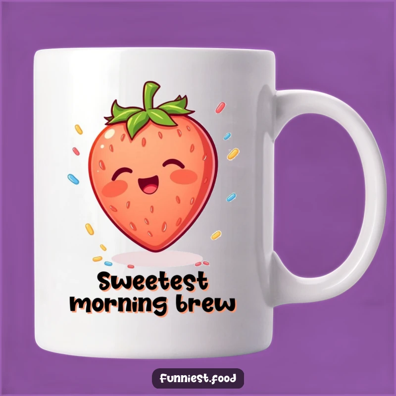Funny Strawberry Sprinkle Mug: Sweet Joyful Moment, Perfect Gift for Treat Lovers & Kids