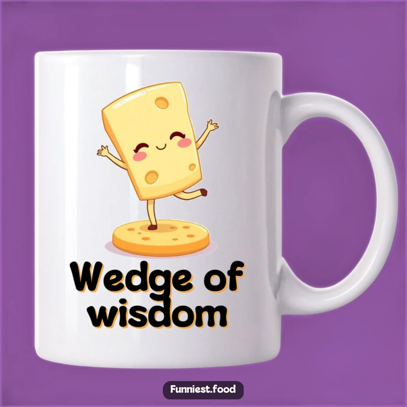 Funny Winking Cheese Wedge Pirouette Mug: A Humorous Gift for Cheese Lovers