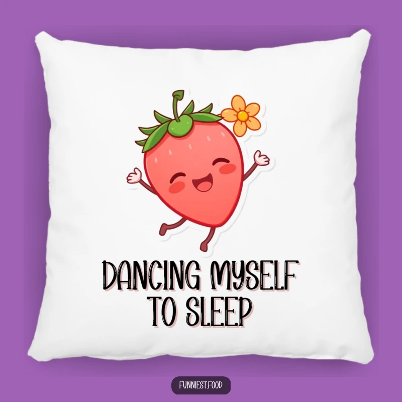 Funny Strawberry Dance Pillow: Cozy Cheer, A Soft Funny Gift