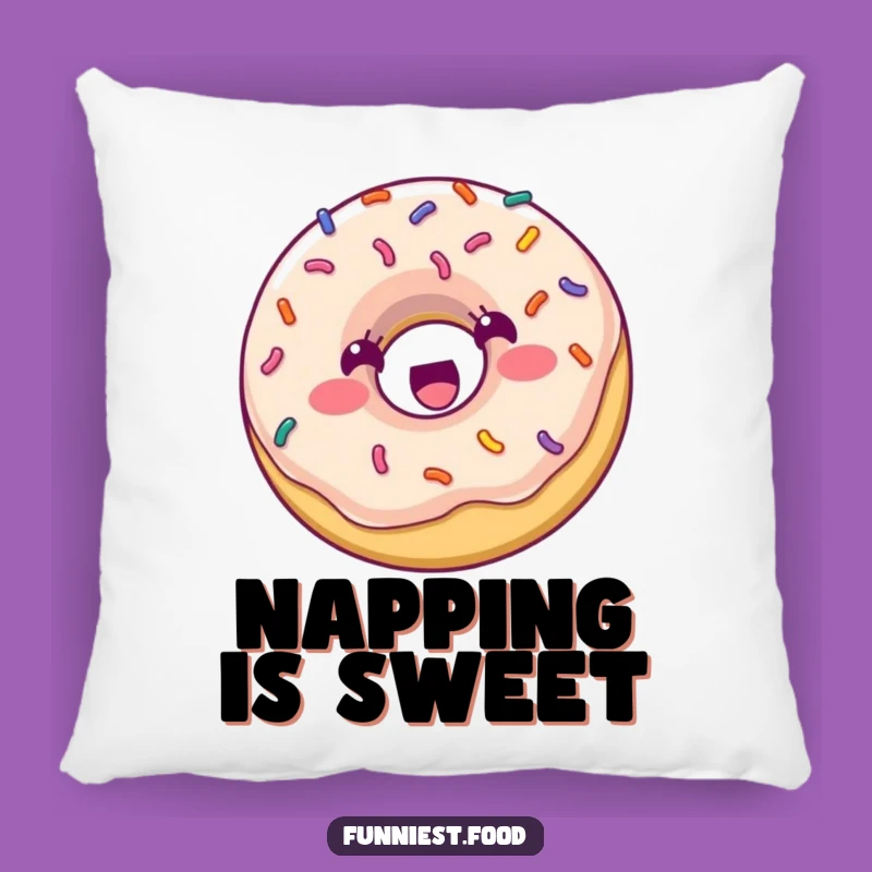 Funny Donut Bouncing Pillow: Soft Sprinkle Character, Cozy Humorous Accent
