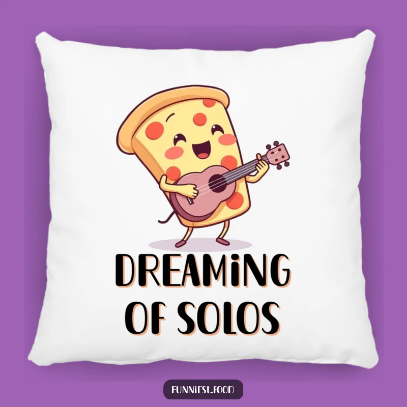 Funny Pizza Ukulele Pillow: Cozy and Musical Slice Decor, Ideal Funny Gift
