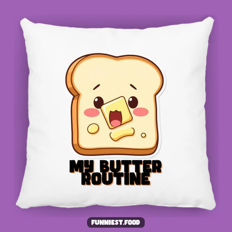 Funny Shocked Toast Pillow: Cozy Comfort with a Self-Butterin' Laugh