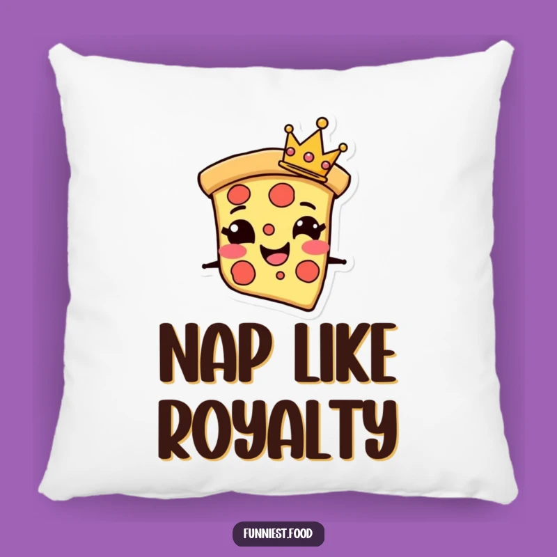 Funny Pizza Pillow: Crown Slice Cushion - Cozy & Cheesy!