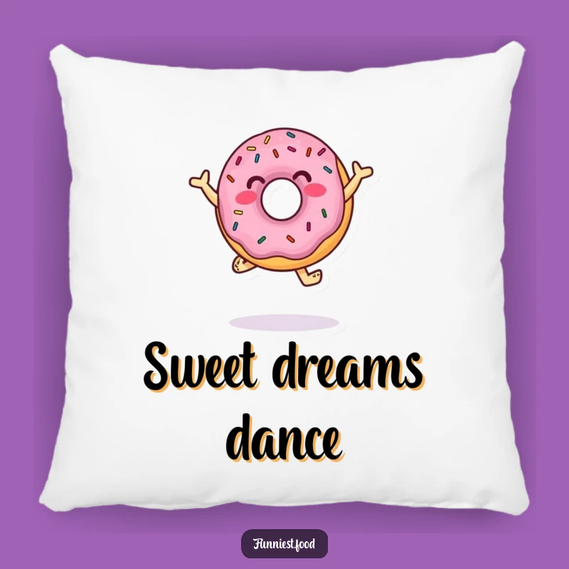 Funny Donut Pillow: Sprinkle Dance Cushion - Cozy Sweetness!