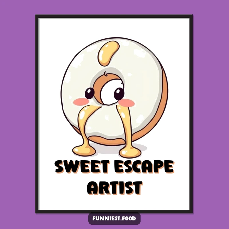 Funny Blushing Donut Digital Art Instant Sweetness for Your Walls