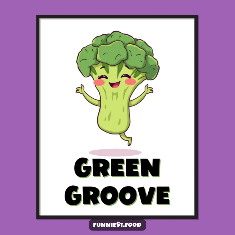 Funny Broccoli Jig Digital Art: Hilarious Bouncing Broccoli Instant Fun, Great Veggie Gift!