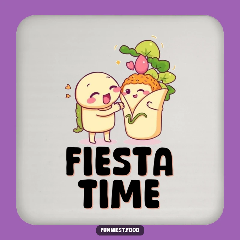 Funny Taco Burrito Serenade Drink Coaster: Fiesta Protection, Hilarious Table Decor, Perfect Gift