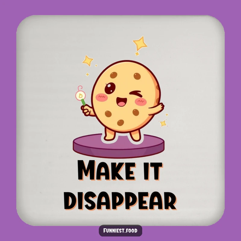 Funny Cookie Magic Coaster Set: Protect Surfaces with Enchanting Dessert Art