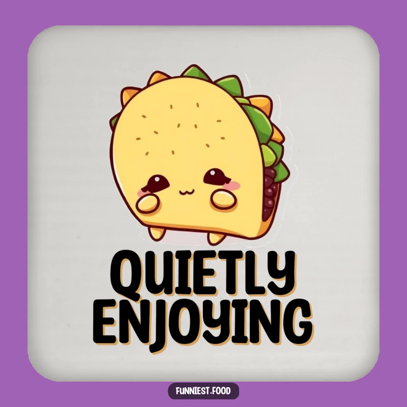Funny Shy Taco Coaster Set: Protect Surfaces with Introvert Taco Charm