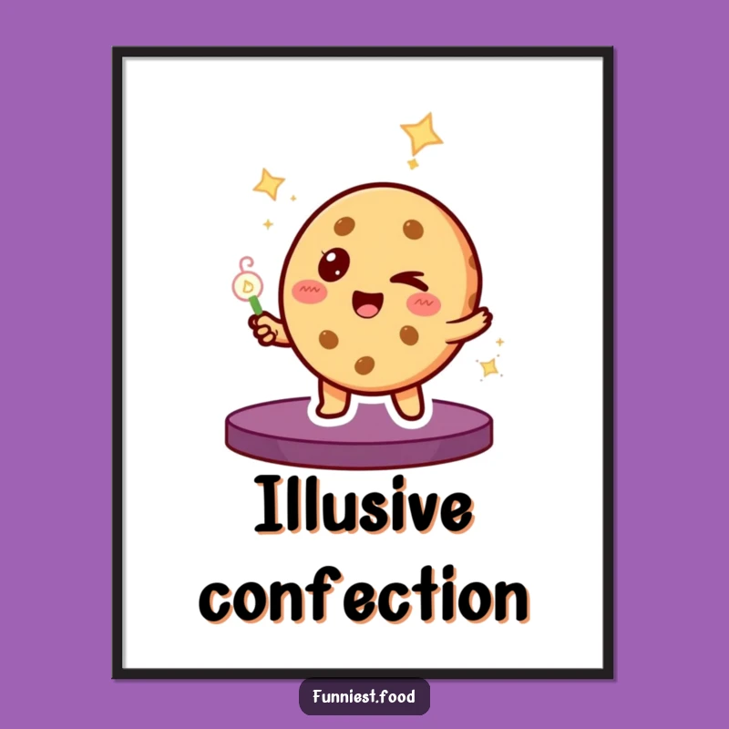 Funny Cookie Magic Poster: Display the Wonder of Confectionery Illusion Art