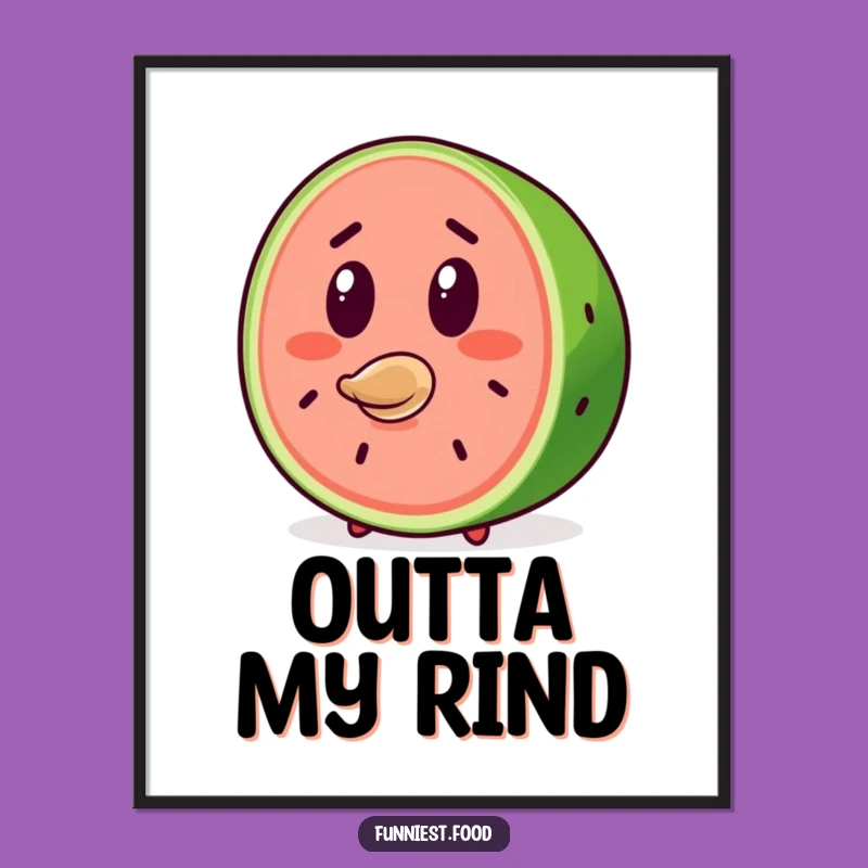 Funny Watermelon Poster: Surprised Slice Art, Perfect Funny Gift
