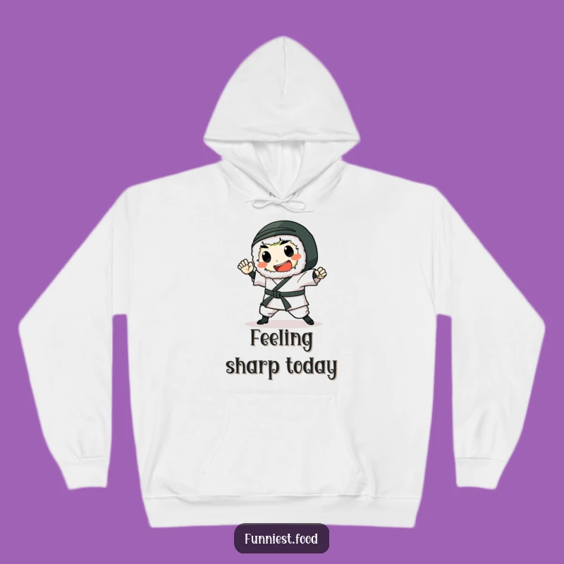 Funny Sushi Roll Karate Hoodie: Cozy Japanese Style, Warm & Hilarious Apparel, Perfect Gift