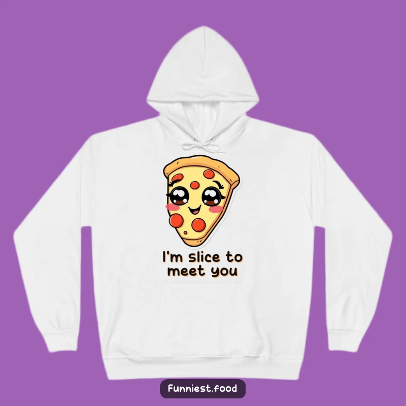 Funny Giggling Pizza Hoodie: Cozy Up with a Pepperoni-Eyed Slice