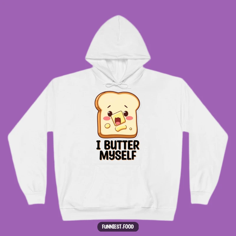 Funny Shocked Toast Hoodie: Cozy Up with Self-Butterin' Breakfast Humor