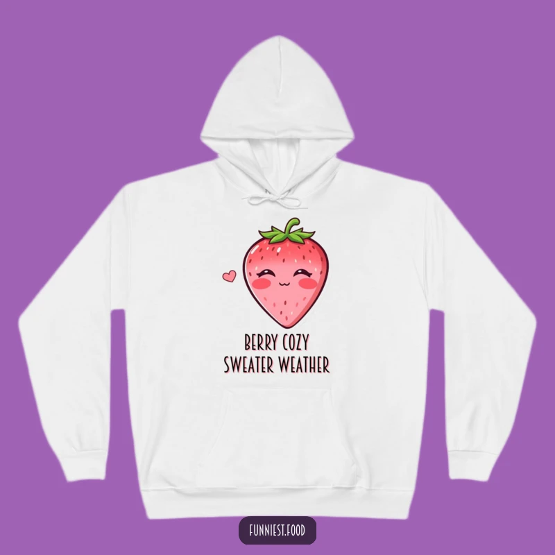 Funny Strawberry Kiss Hoodie: Cozy Comfort with a Hilarious Sweet Touch