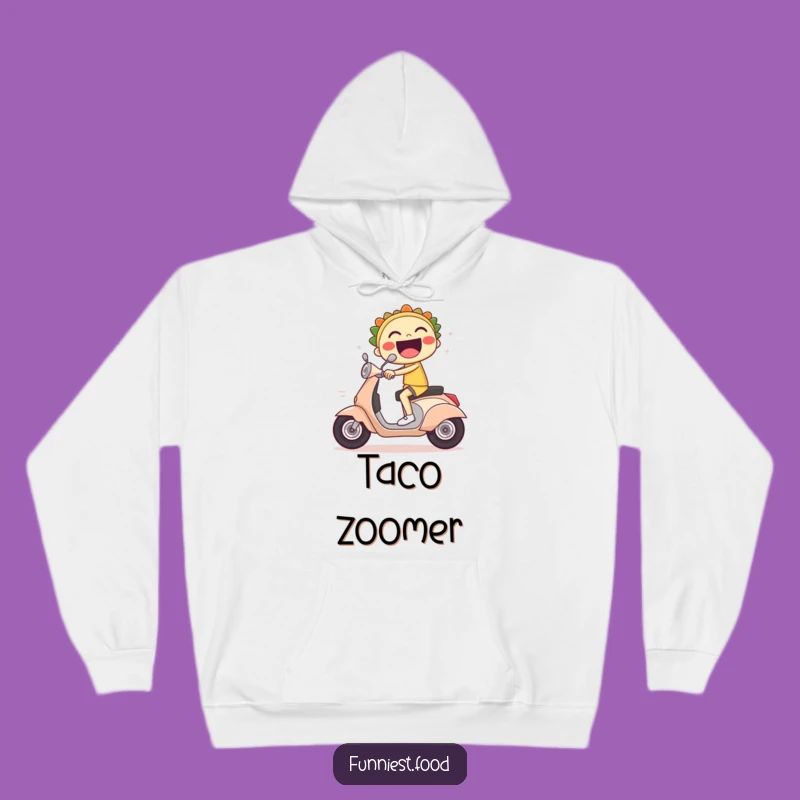 Funny Taco Rider Hoodie: Stay Warm and Fast with This Hilarious Foodie Apparel!