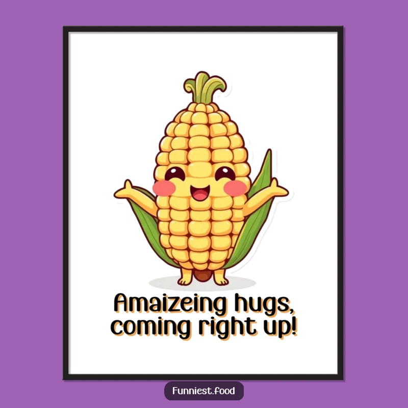 Free Printable Corn Cob Hug Wall Art: Funny Downloadable Decor for Your Home