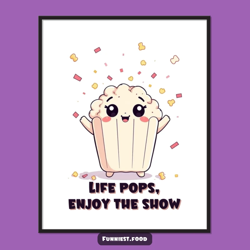 Free Printable Popcorn Confetti Wall Art: Funny Downloadable Decor for Movie Buffs