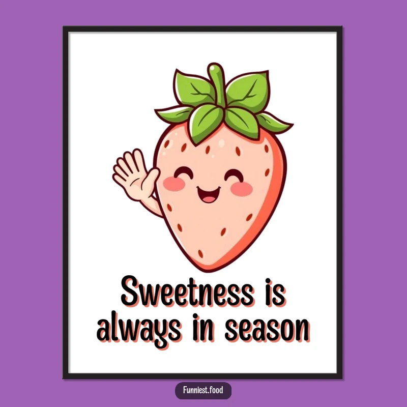 Free Printable Strawberry Wave Wall Art: Funny Downloadable Decor for Kitchens